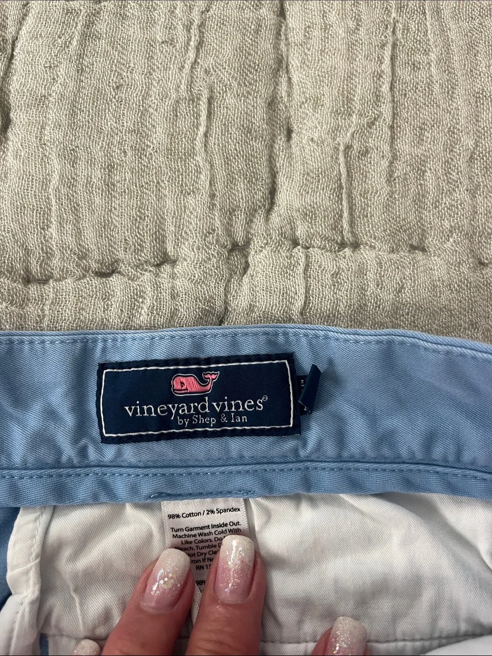 Vineyard Vines Light Blue Flat Front Chino Shorts